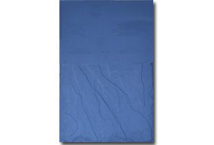 Blue surgical drape.