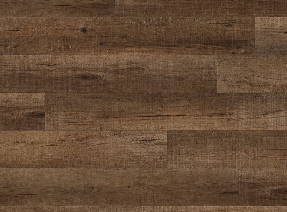 Dark brown wooden floorboards with wood grain texture.