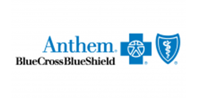 Anthem Blue Cross Blue Shield logo in blue text with shield icons