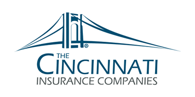 The Cincinnati Insurance Companies logo in blue with a stylized bridge