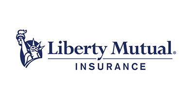 Liberty Mutual Insurance logo with the Statue of Liberty icon in blue and white