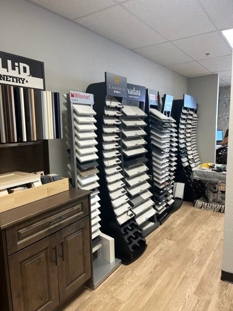 A store with a sign that says liquid on it