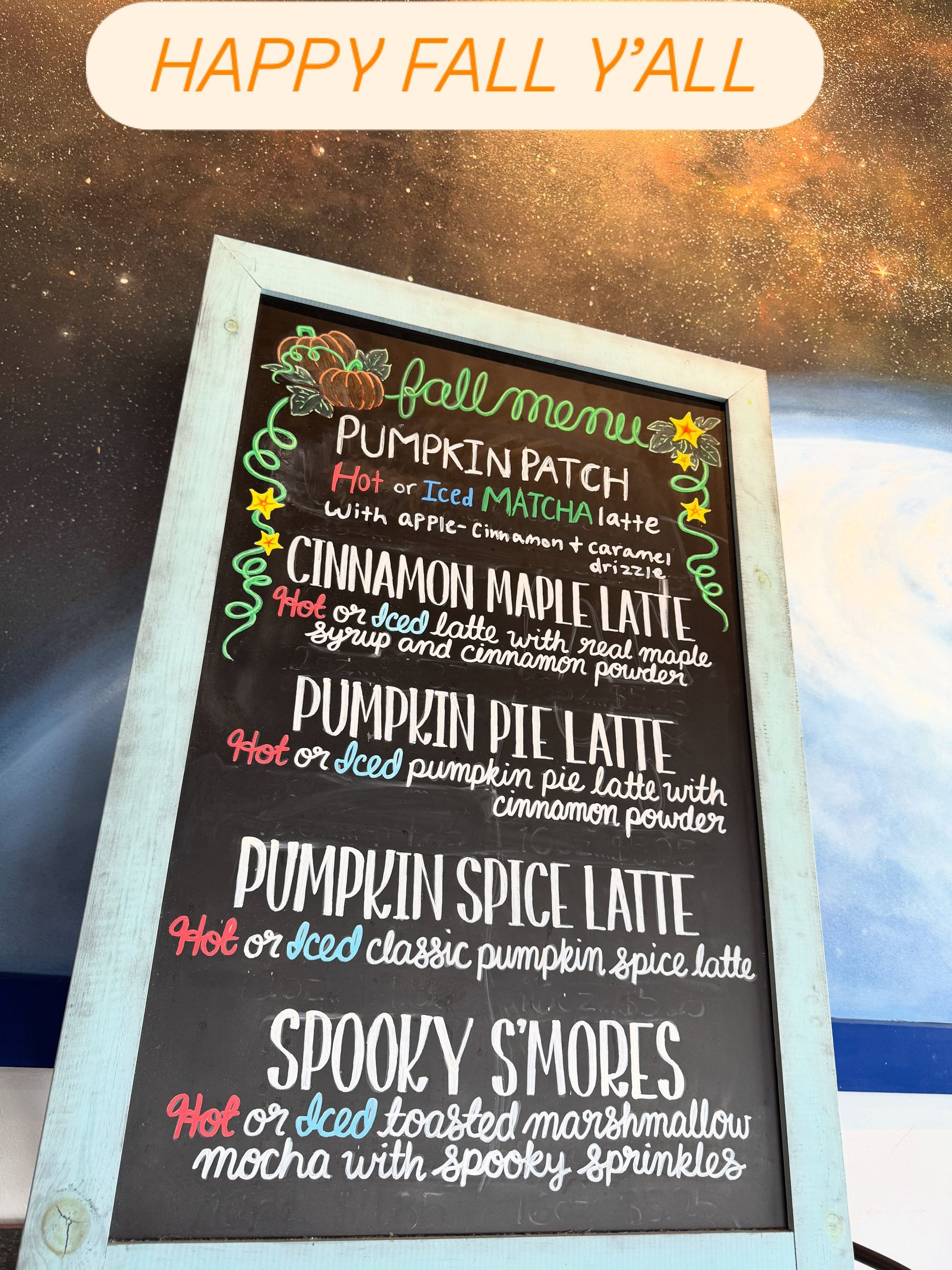 Fall menu