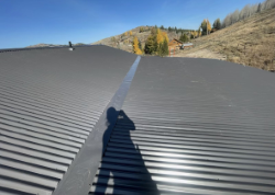 A roof of a building.