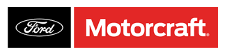 Ford Motorcraft logo. Ford oval on black, Motorcraft in white on red.
