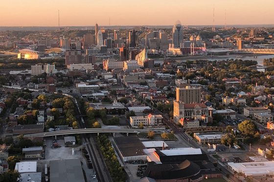 Aerial landscape of Ohio