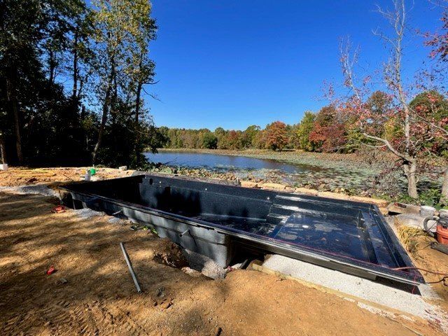 In-ground pool installation