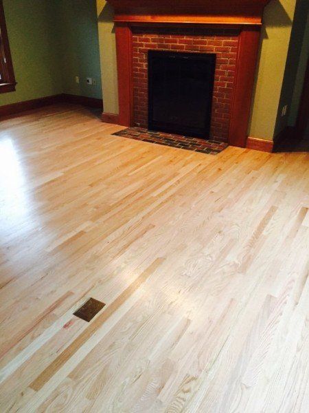 Newly refinished hardwood floor