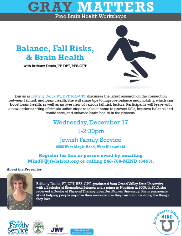 Flyer for a brain health workshop, 
