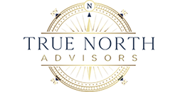 True North Advisors logo with gold compass design and navy text on a white background