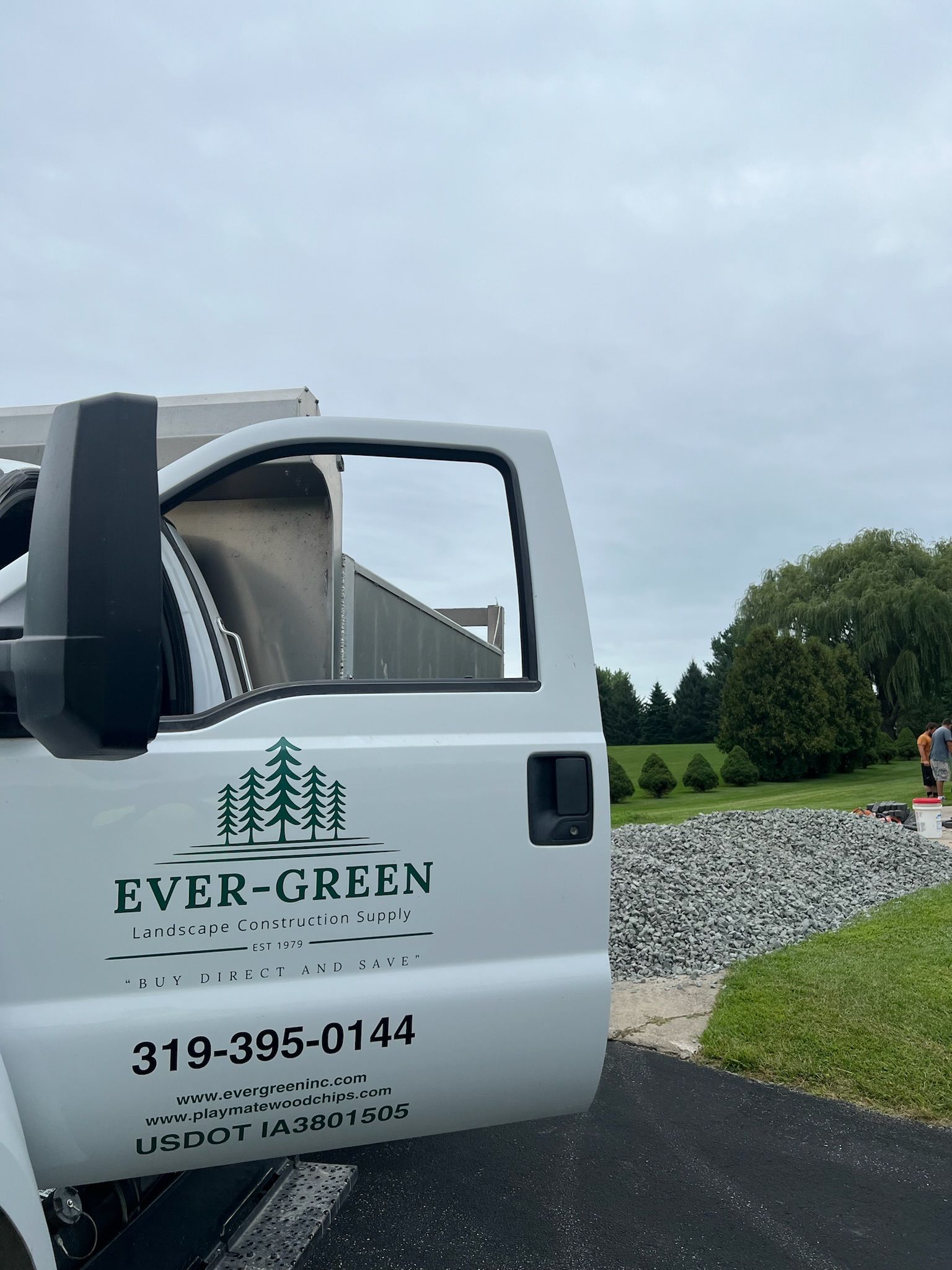 White work truck with 