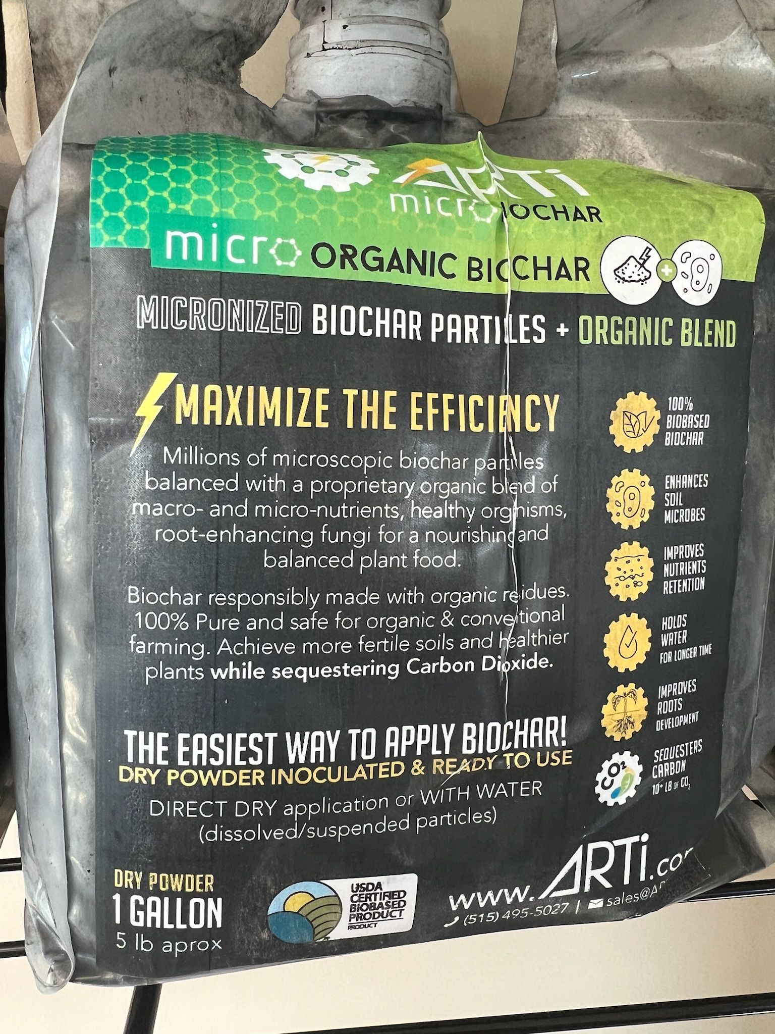 A one-gallon container of 