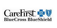 CareFirst BlueCross BlueShield logo with blue shield icons on a white background