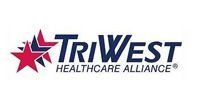 TriWest Healthcare Alliance logo with red star graphic and blue text