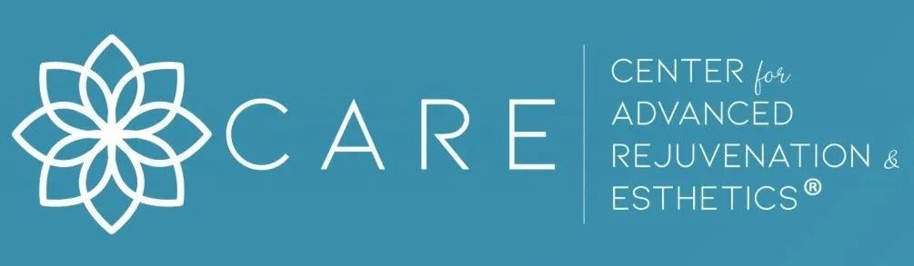 CARE logo on teal background with white flower icon and text “Center for Advanced Rejuvenation & Esthetics”