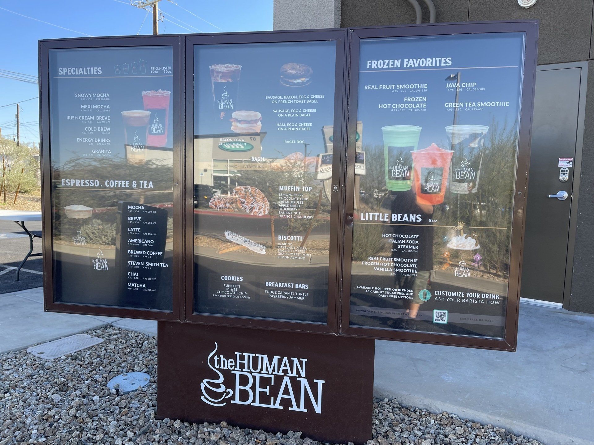 the human bean menu print