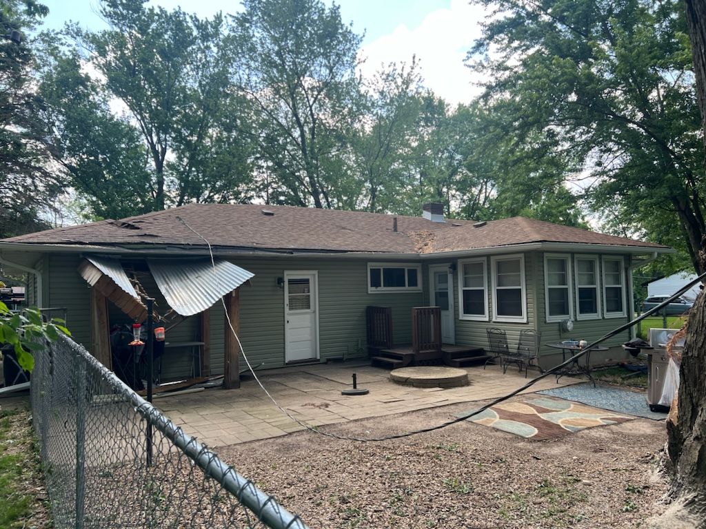 The house after removing the trees above it