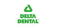 Delta Dental logo in green on white background