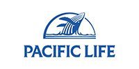Pacific Life logo with blue sailboat emblem and text on white background