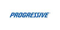 Progressive blue logo on a white background