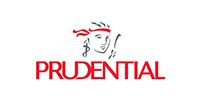 Prudential logo with a red line-art face and red text on a white background