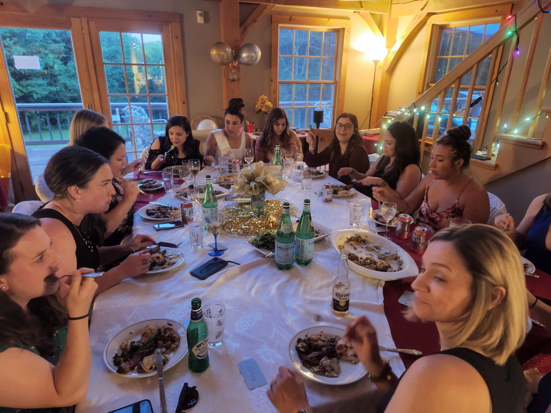 All woman at a reception table