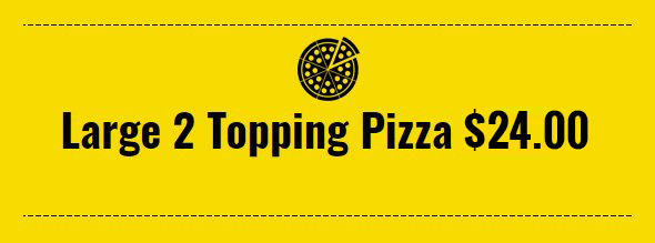 Large 2 Topping Pizza Coupon