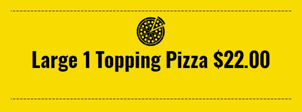 Large 1 Topping Pizza Coupon