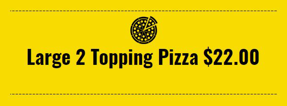 Large 2 topping Pizza Coupon
