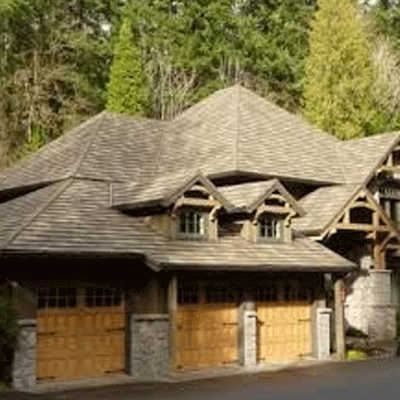 A large house with an Ironstone roof.