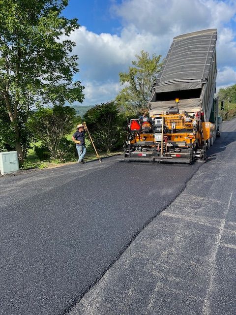 laying fresh asphalt