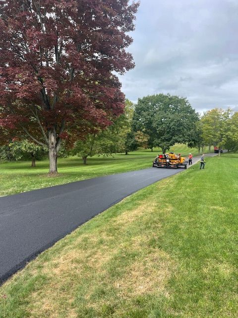 a road is being paved