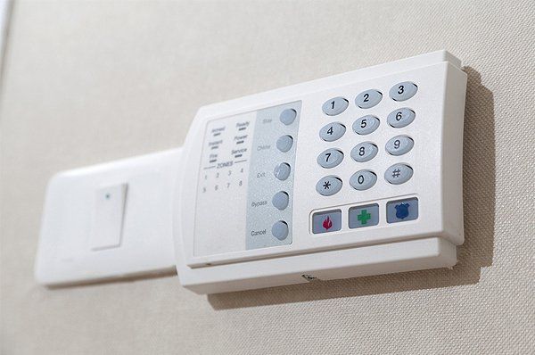 Security alarm keypad of a home