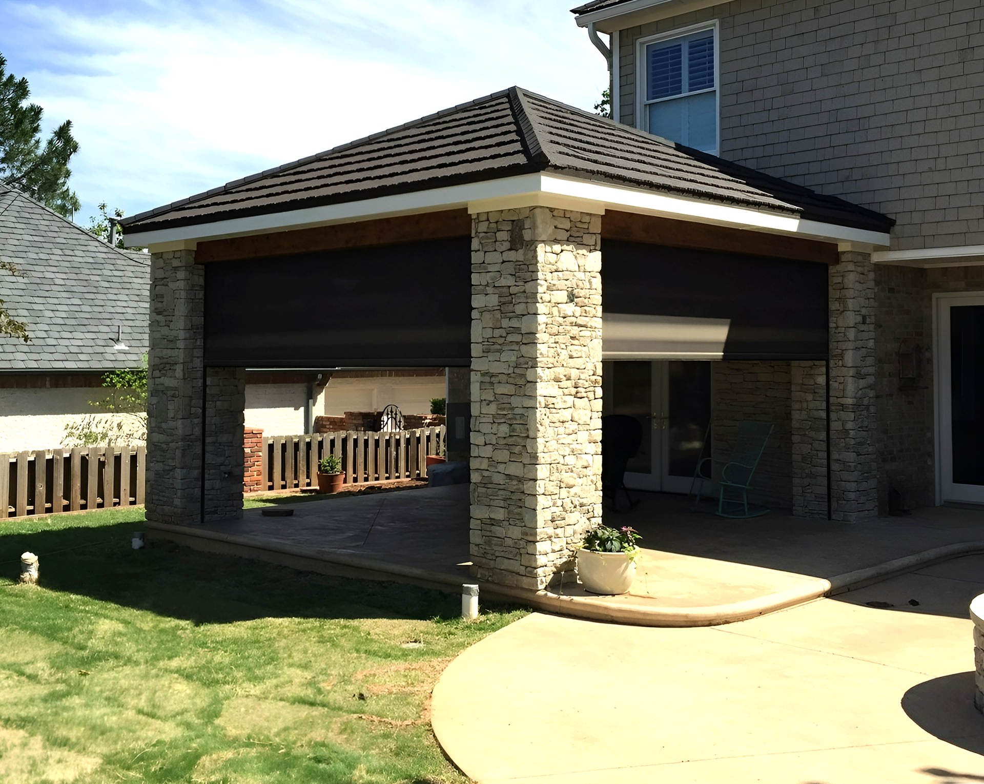Motorized patio screens service