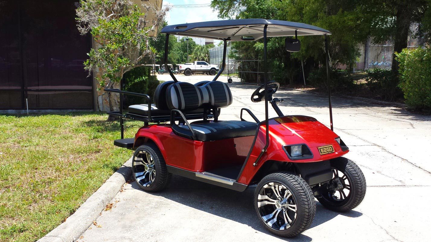 Red golf cart