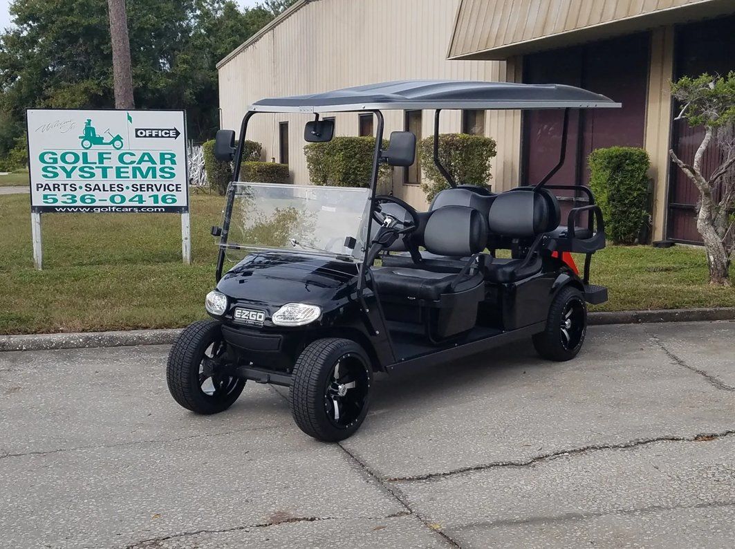 Black golf cart