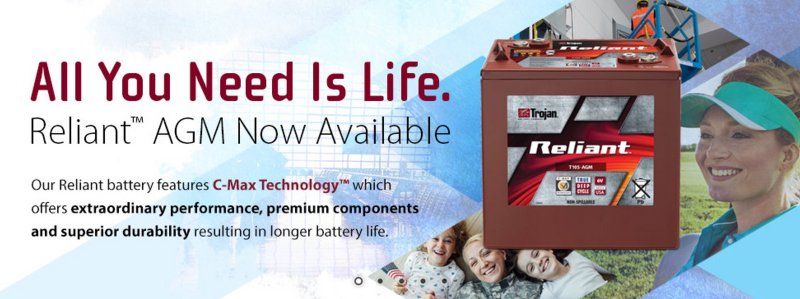 Golf cart battery banner ad