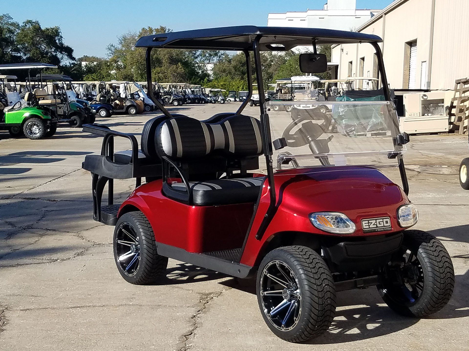 red golf cart