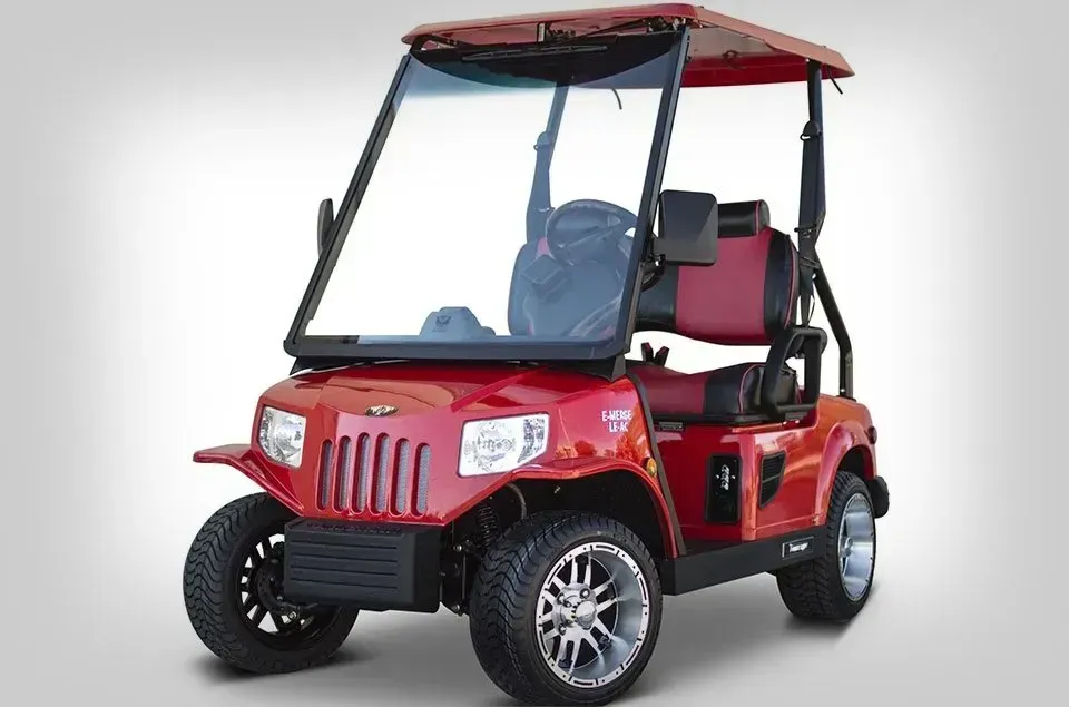 Red golf cart