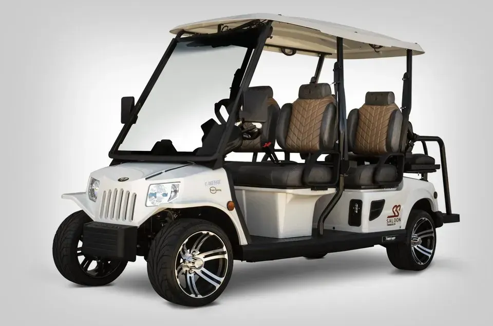 White golf cart