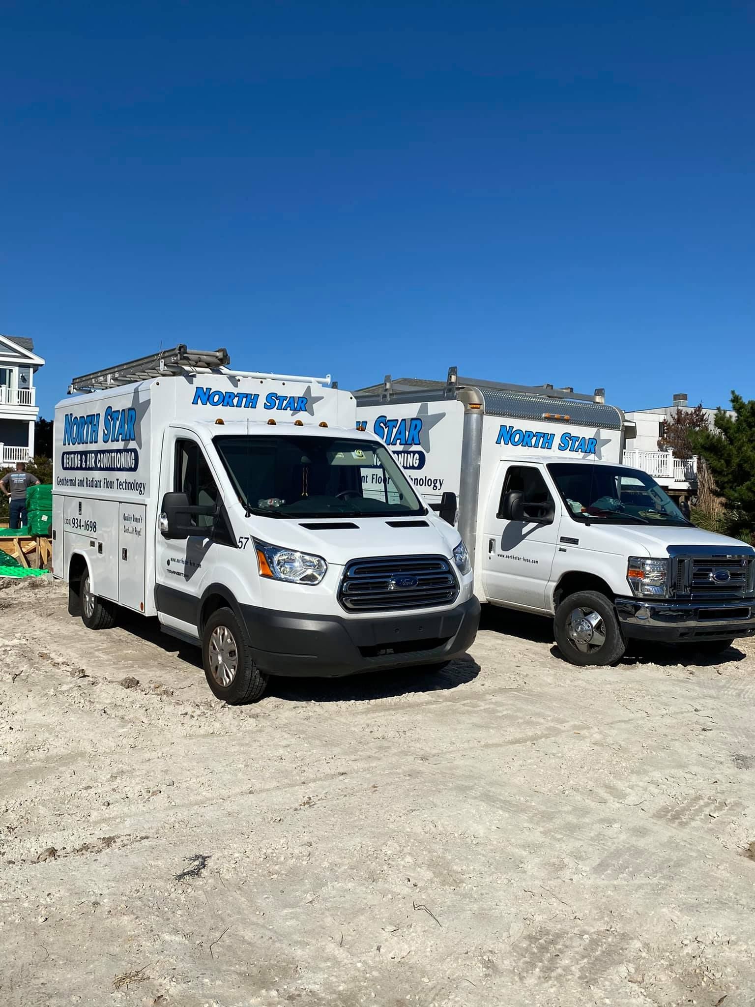 parked service vans
