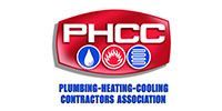 The logo for the PHCC Plumbing Heating and Cooling Contractors Association.