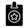 Black bottle icon with a white star inside a circle on the label.