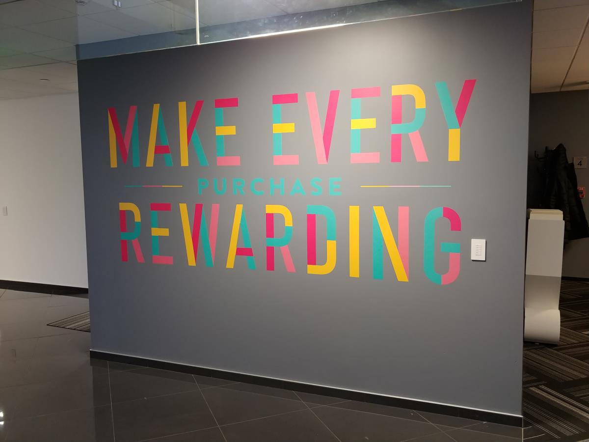 A wall that says make every rewarding on it