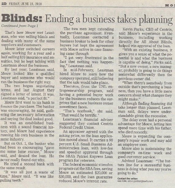 All About Blinds Inc feature article