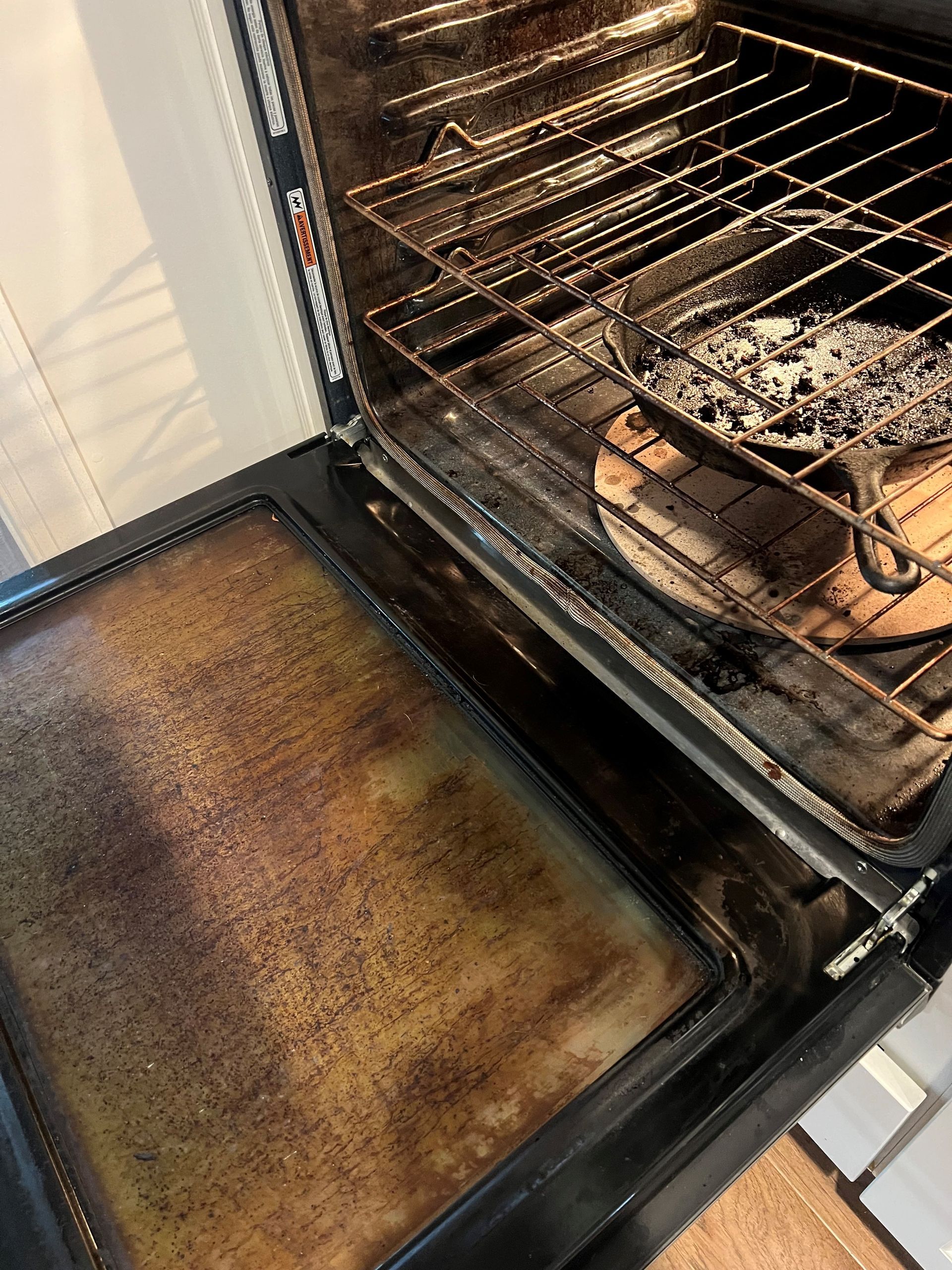 Oven before cleaning