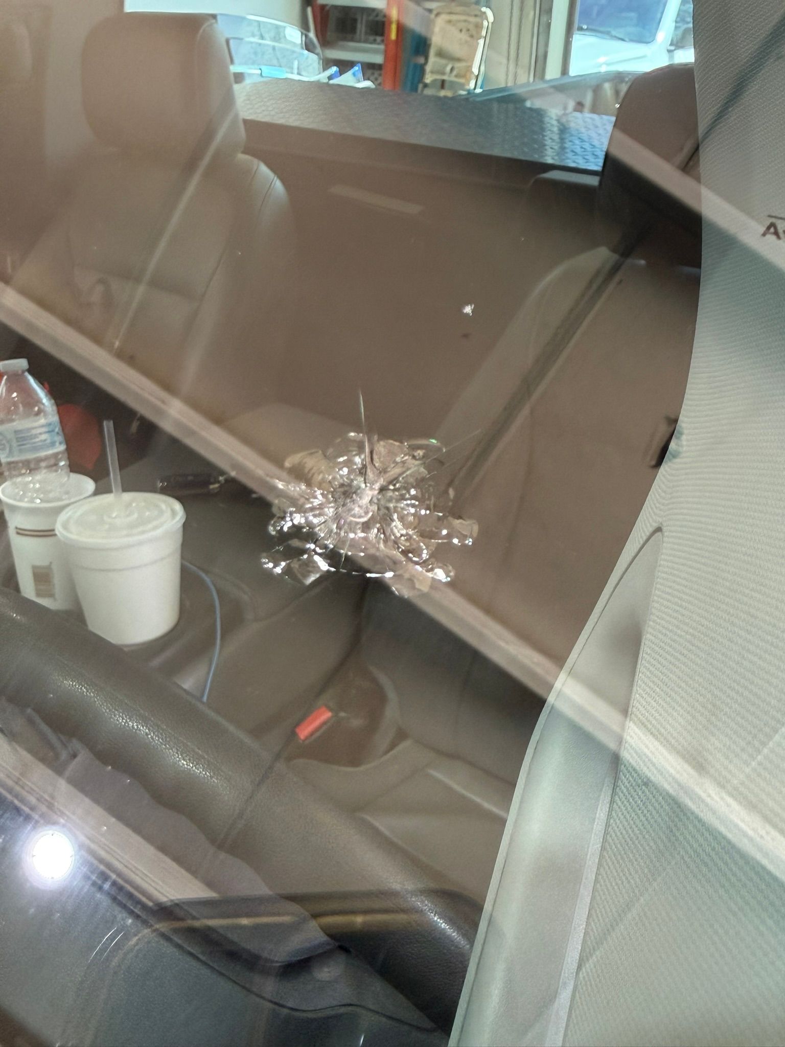 Windshield damage - before