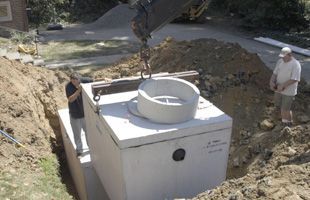 Septic tank installation