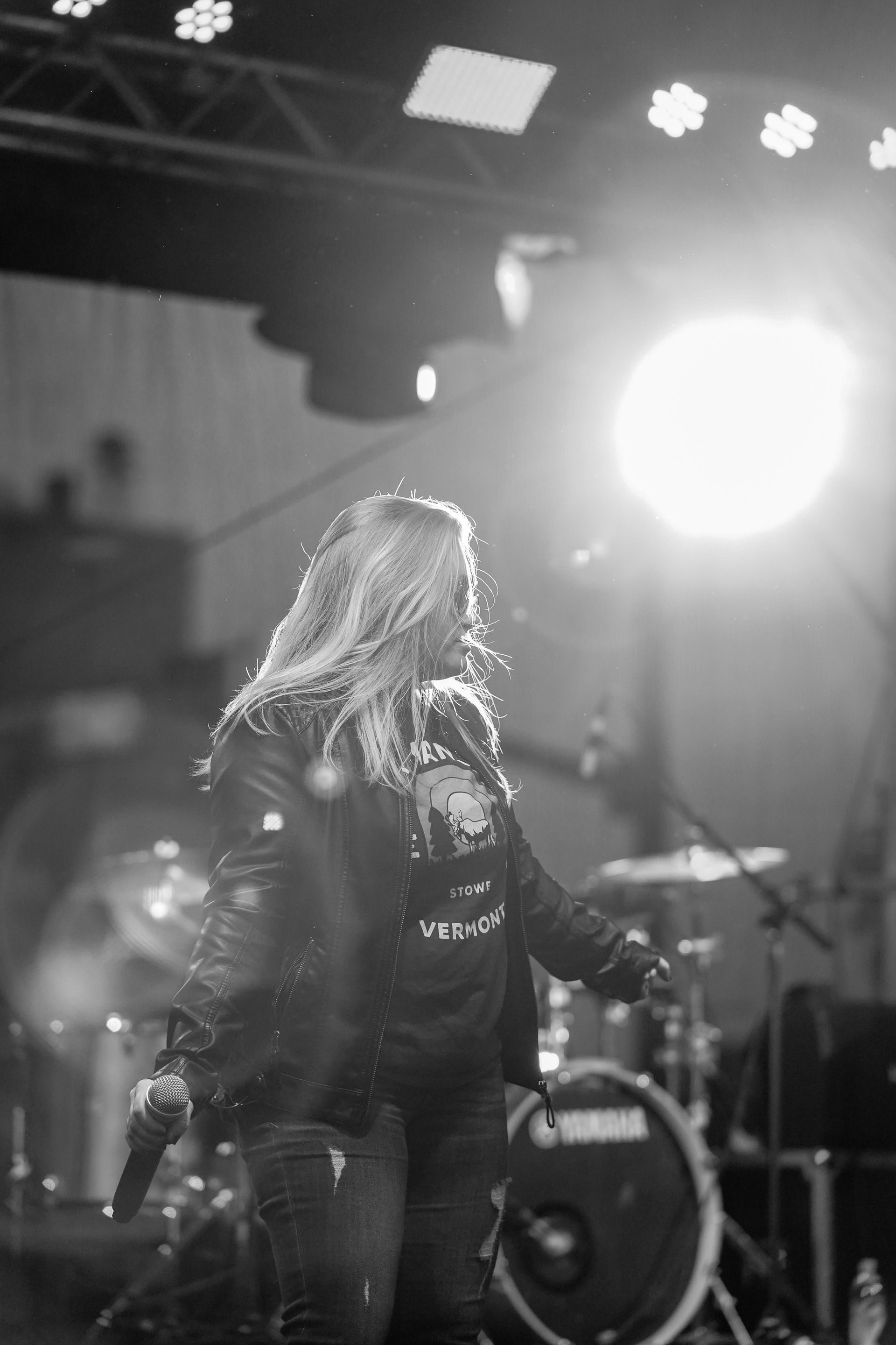 black and white photo of a kid