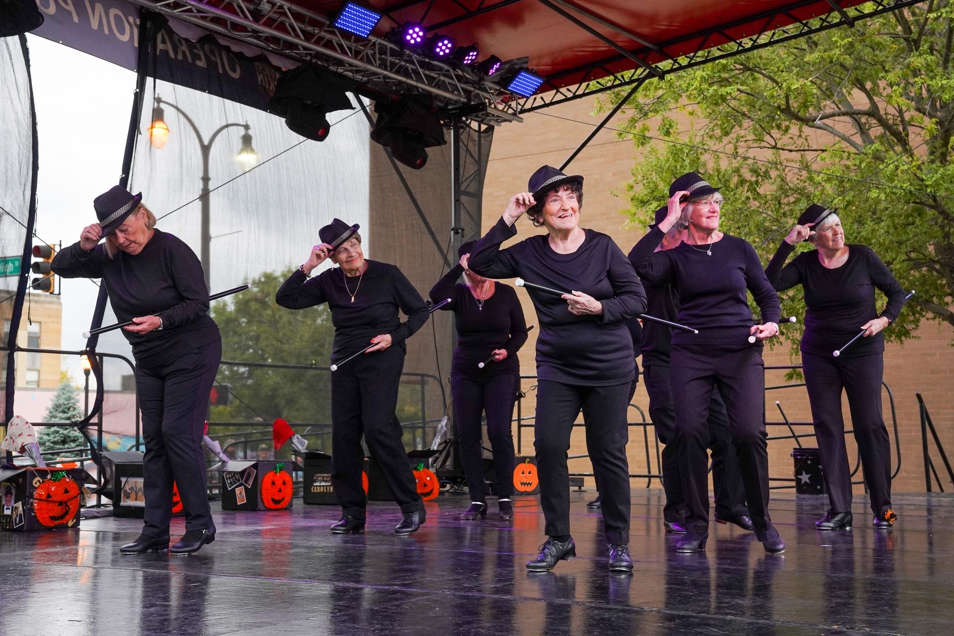 group of men in black shirt